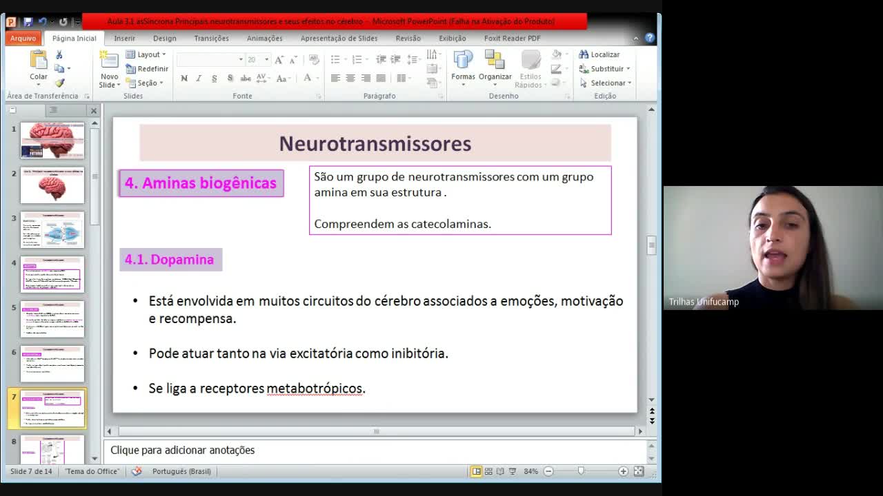Quinta aula Neurociência