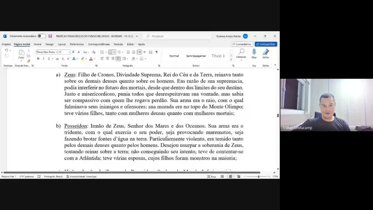 Ensino Religioso - Aula assíncrona - 22/12/2023 - Gustavo Araújo Batista
